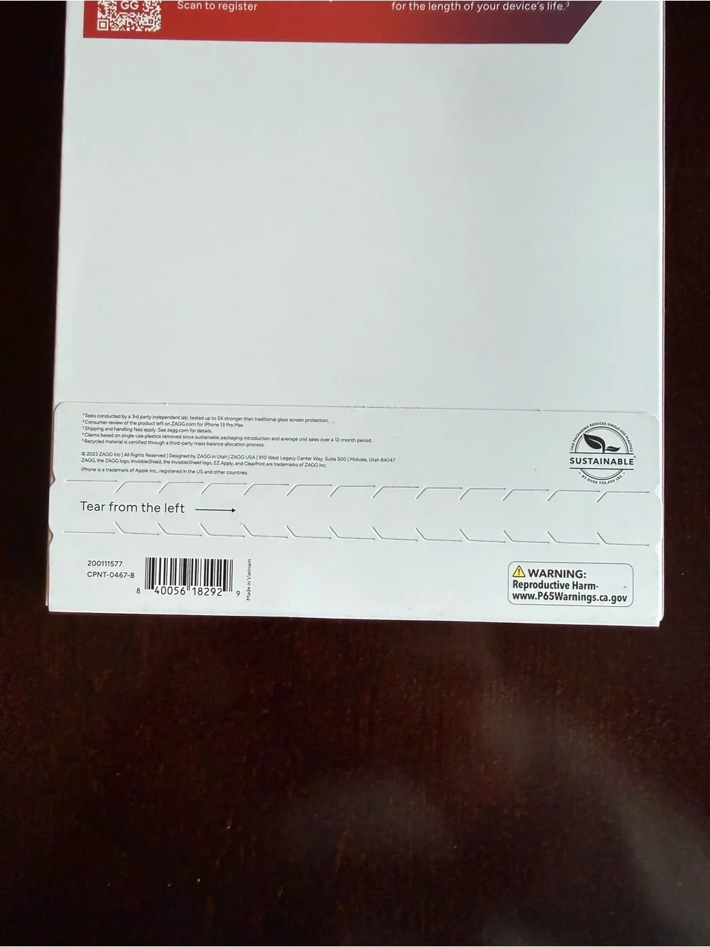 ZAGG invisible shield