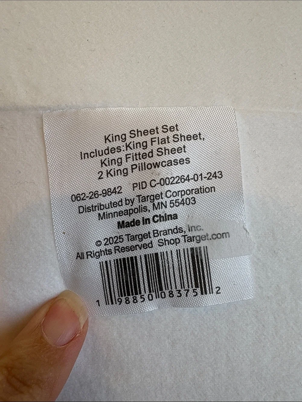 Ultra Soft Flannel Sheet Set King in White Threshold Target 100% Cotton UNUSED