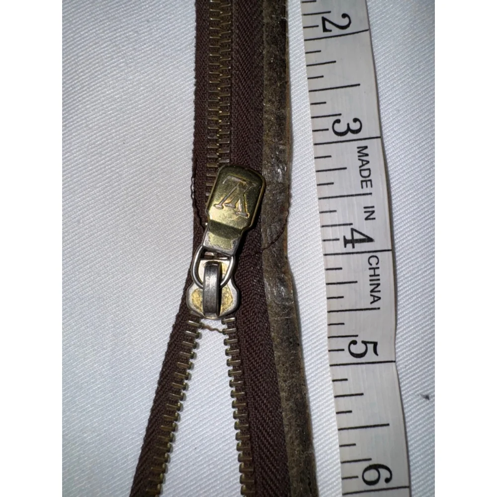 Louis Vuitton Brass Tone Replacement Zipper Pull Repair Piece Vintage SKU-Z02