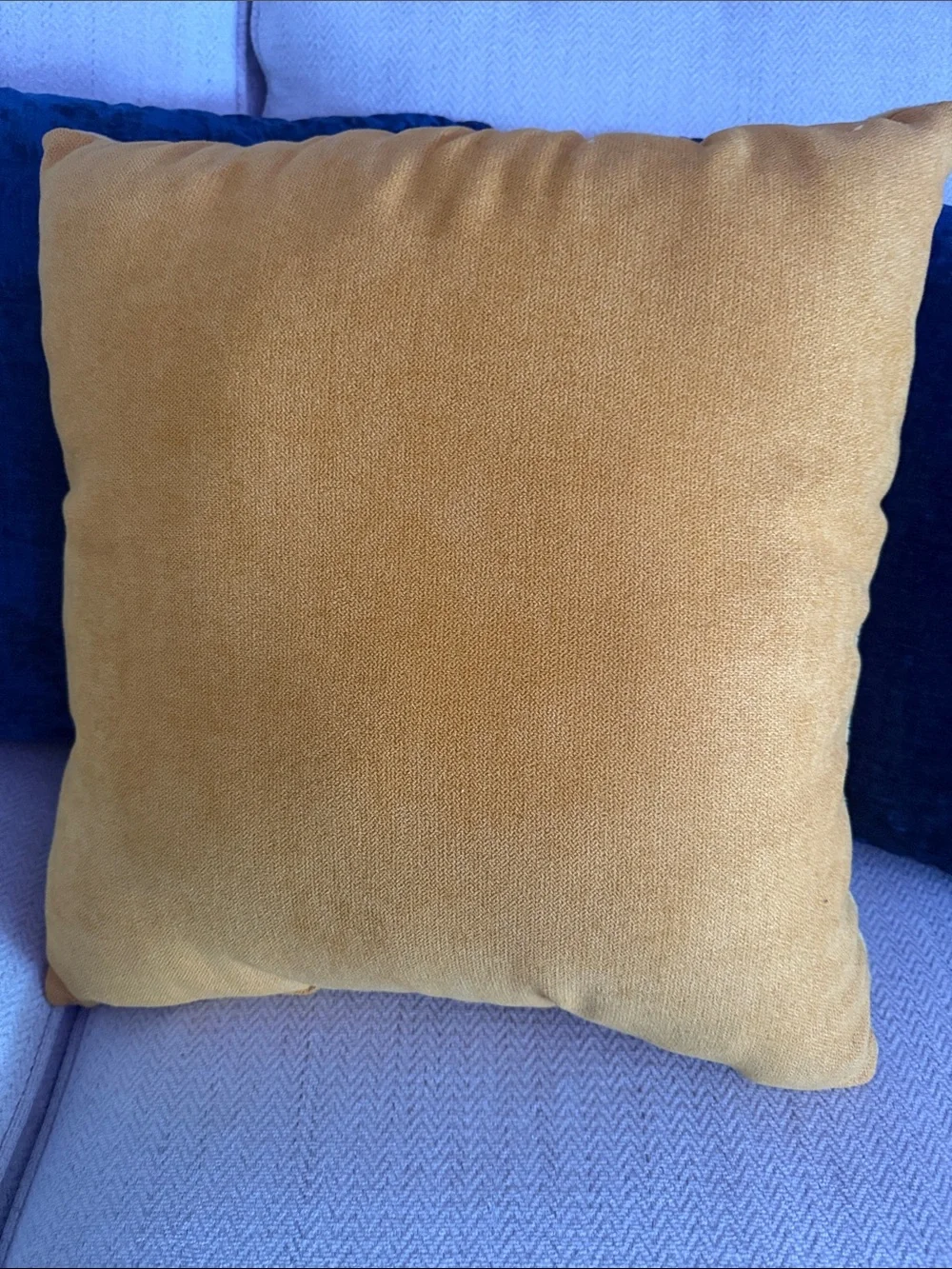 Plush Gold yellow Decorative Throw Pillow - Soft Velvet Accent