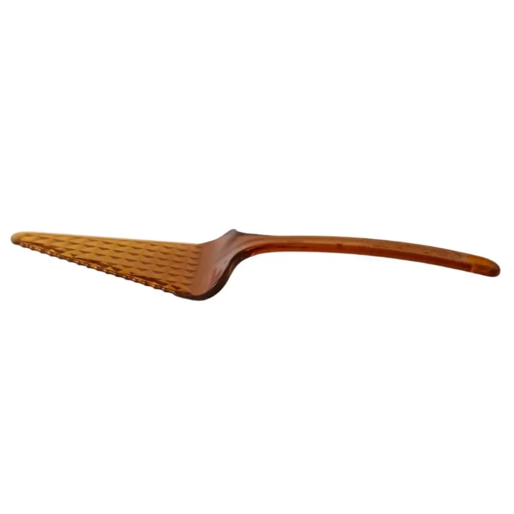 Ultratemp Pie Server Serrated Cake Vintage Translucent Amber Robinson USA Made.‎