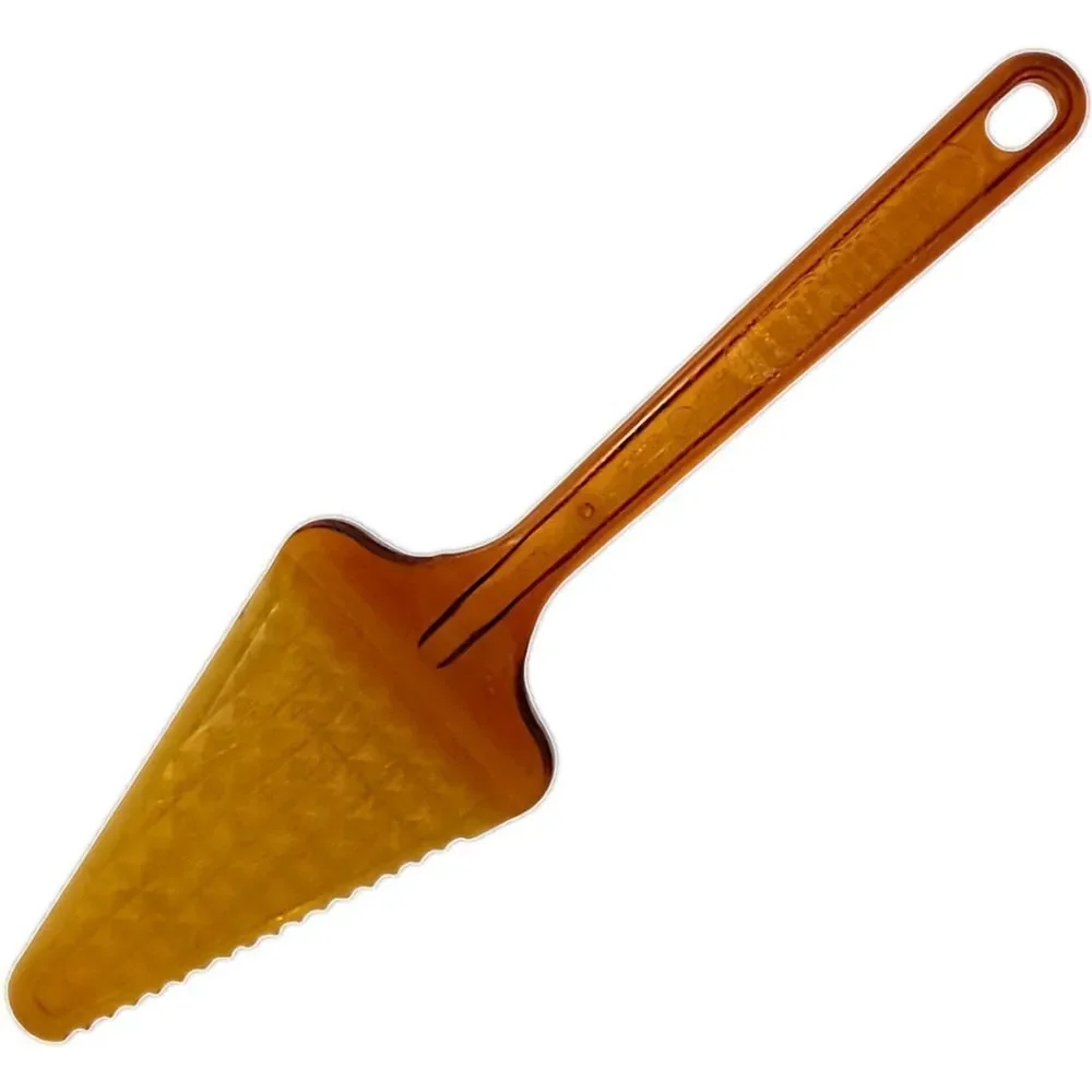 Ultratemp Pie Server Serrated Cake Vintage Translucent Amber Robinson USA Made.‎