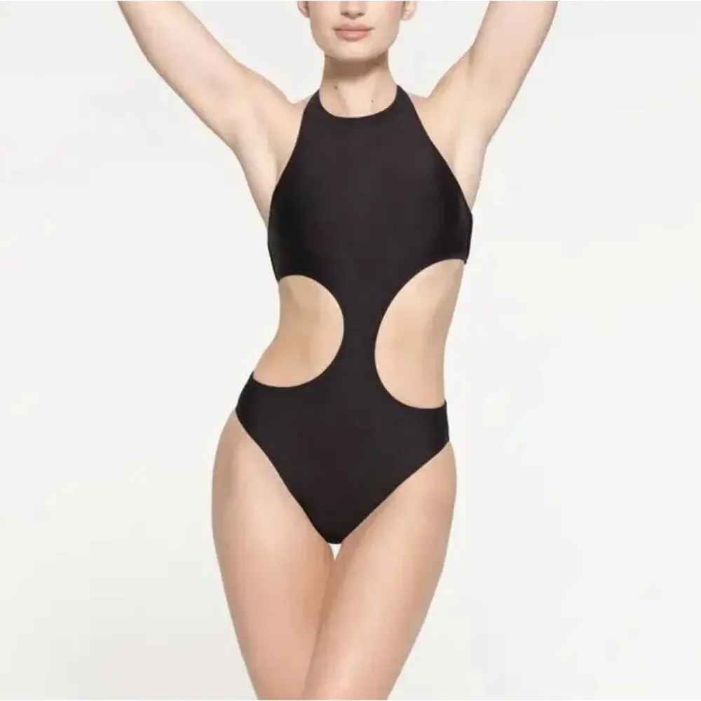 SKIMS halter monokini