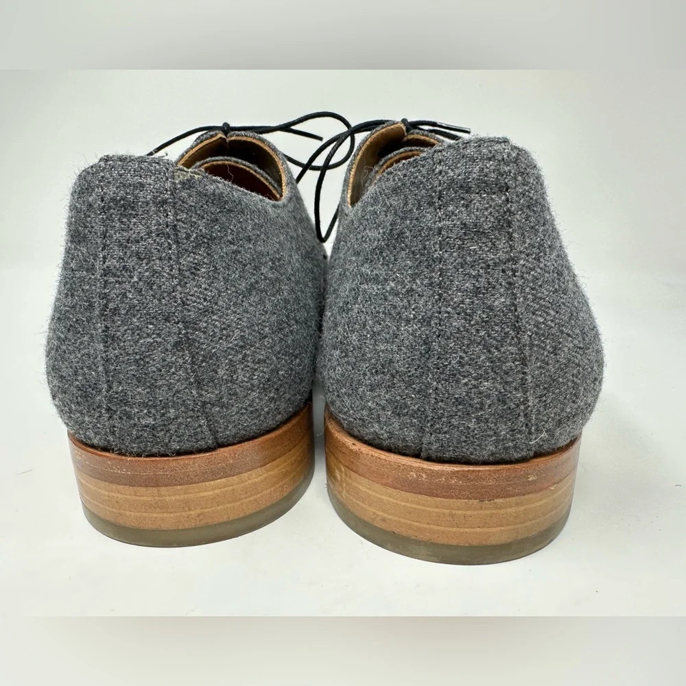 Taft‎ Kennedy Oxford Shoe in Grey Wool Cap Toe Size 44 EU 11 US