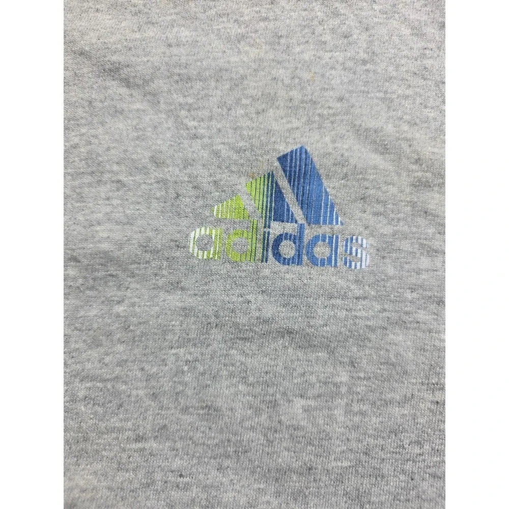 Vintage Adidas Shirt Mens L Gray Long Sleeve Graphic Spell Out Logo y2k‎ soccer
