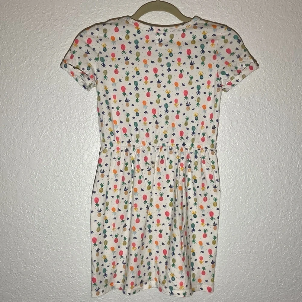 GAP Girls Pineapple Patterned Cotton T-shirt Short Sleeve Dress - XL