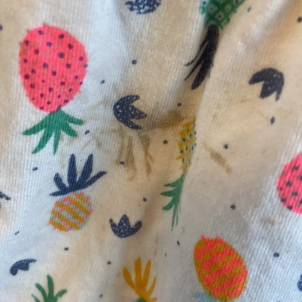 GAP Girls Pineapple Patterned Cotton T-shirt Short Sleeve Dress - XL