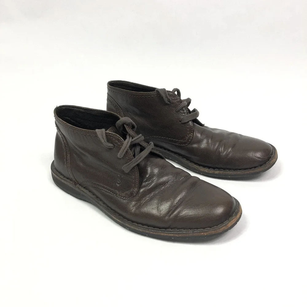 John Varvatos Chukka Boots Mens Size 8M Brown Leather Hipster F505K4B-Q68B