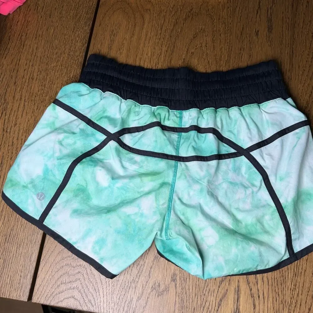 Lululemon Green Tie Dye Shorts Size 8