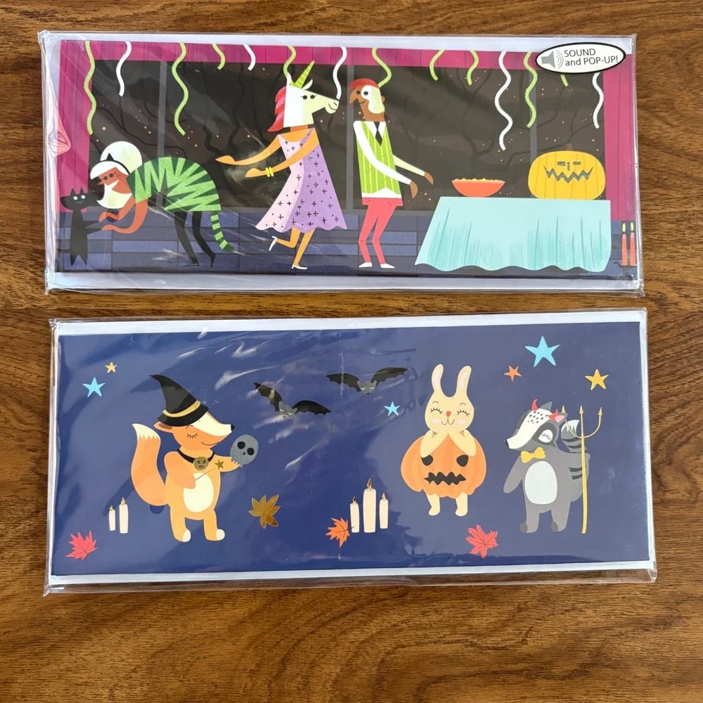 2 Up With Paper Halloween Party & Woodland Sound Pop-Up‎ Cards - New