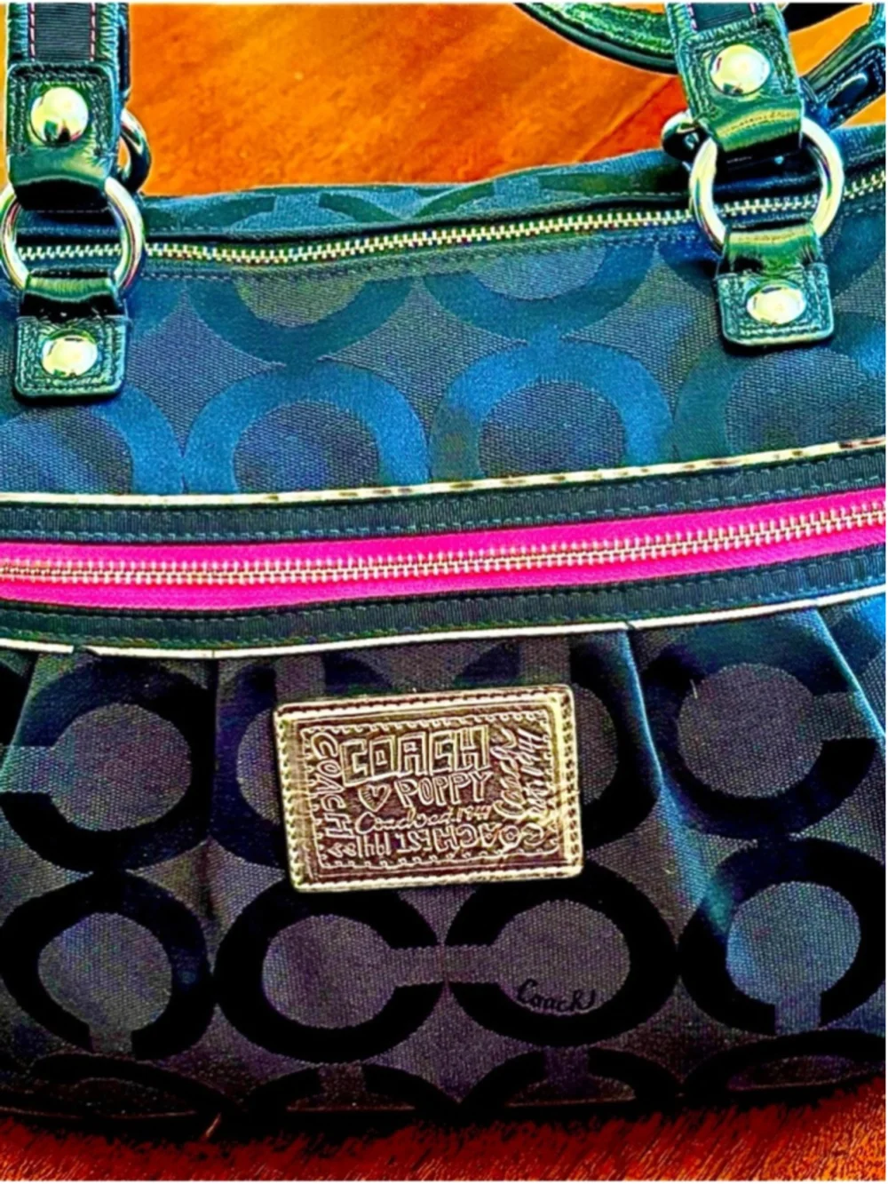 Coach black signature