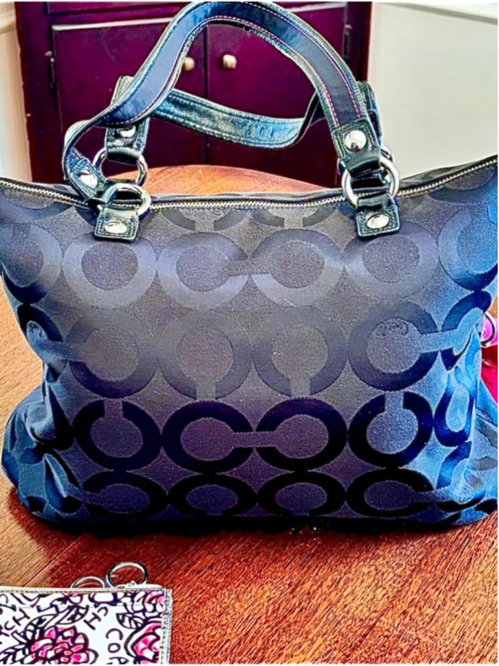 Coach black signature