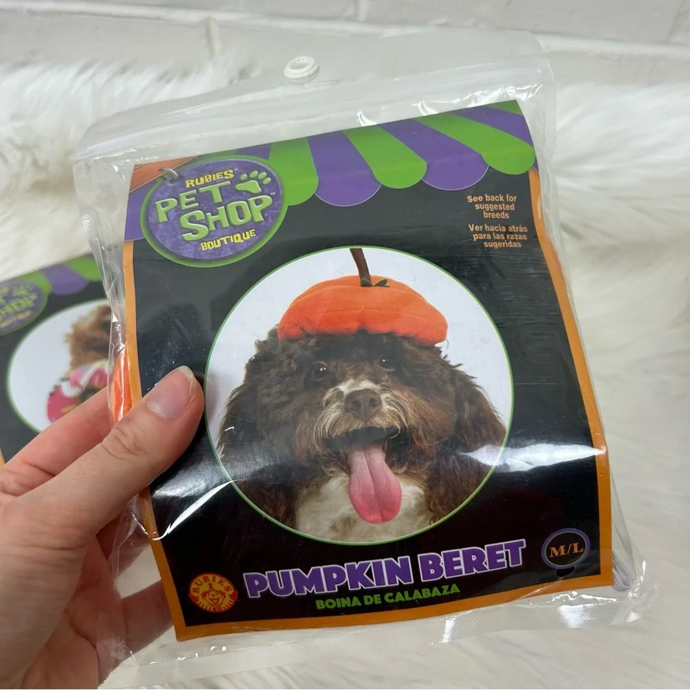 Rubies Pet Shop Boutique Dog Donut & Pumpkin Hat Halloween Accessories