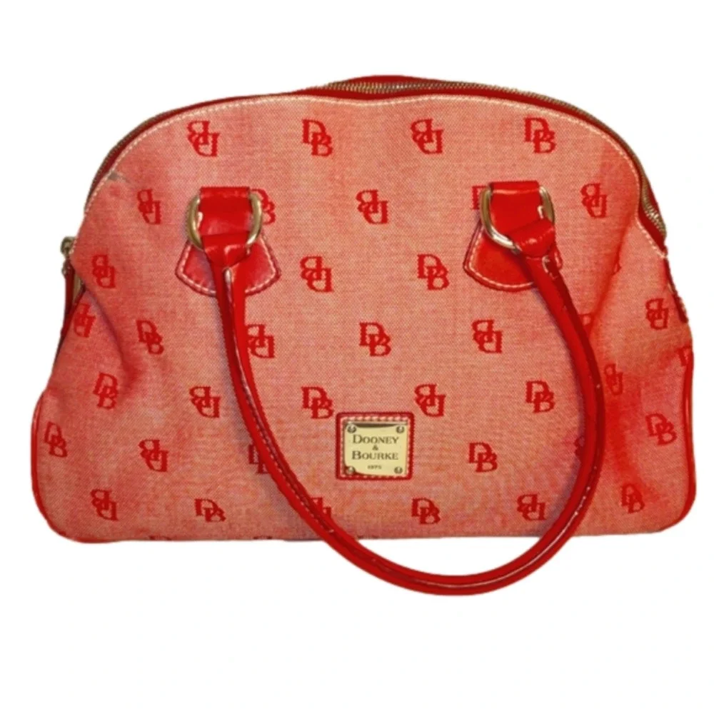 Dooney & Bourke Red Domed Zip Zip Satchel