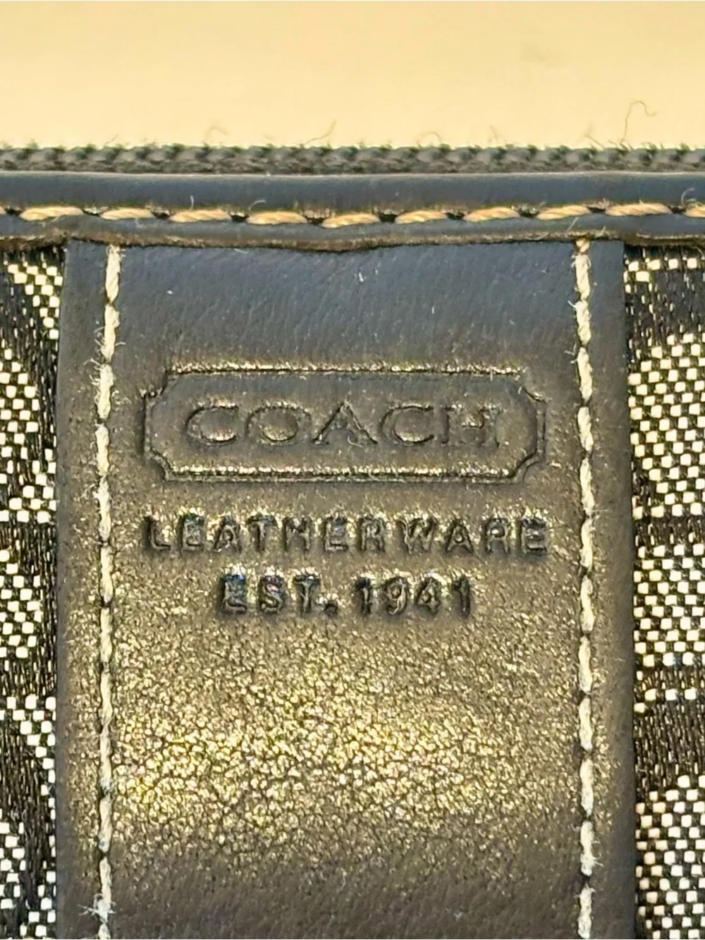 Coach Leather ware  Black and Gray Signature Zip Around Wallet