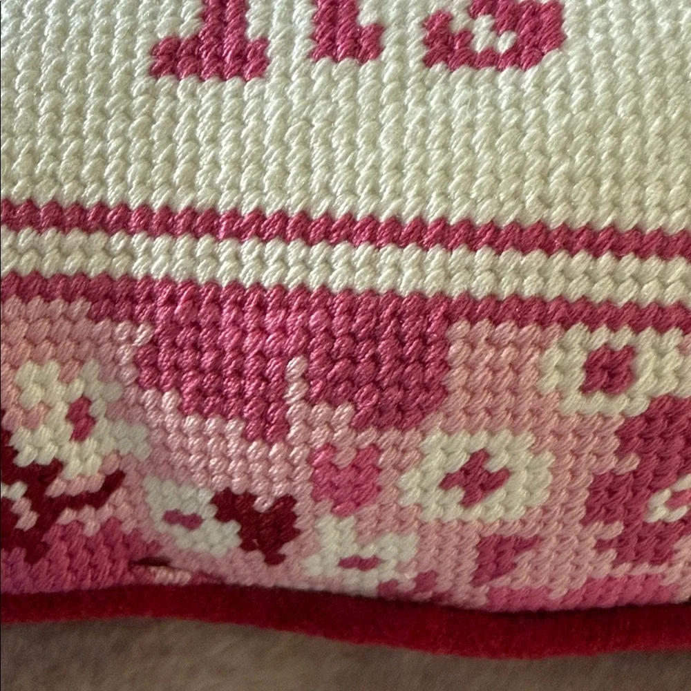 Beaufonts & broken hearts valentine’s Day it’s not me it’s you needlepoint pillo