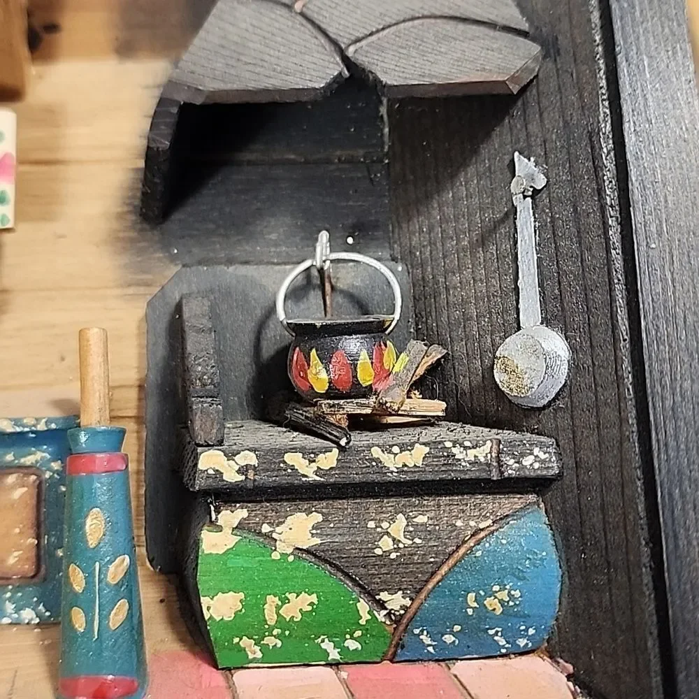 Swiss Rustic Miniature Kitchen Diorama