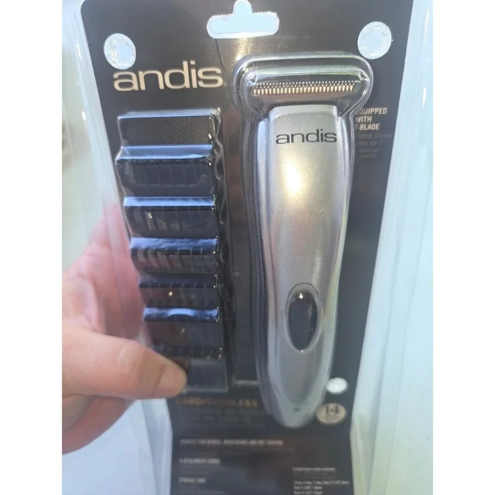 Andis Cord/Cordless Trimmer 14 Piece Kit with T-Blade and 6 Attachment Combs