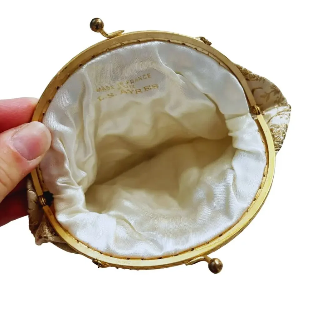 Vintage 1950s L.S. Ayes Evening Handbag Gold