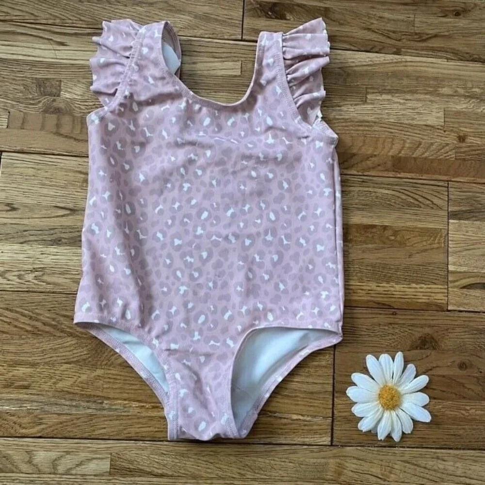 H&M Pink Cheetah One Piece Swimsuit Size 9-12 Months‎