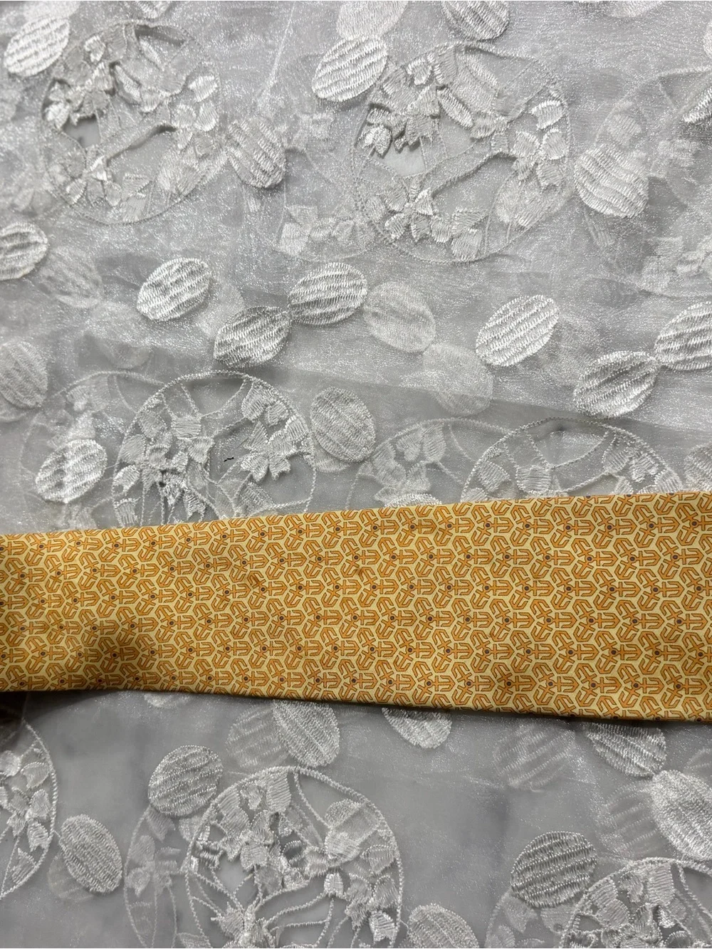 Hermes Yellow Patterned Waist Belt