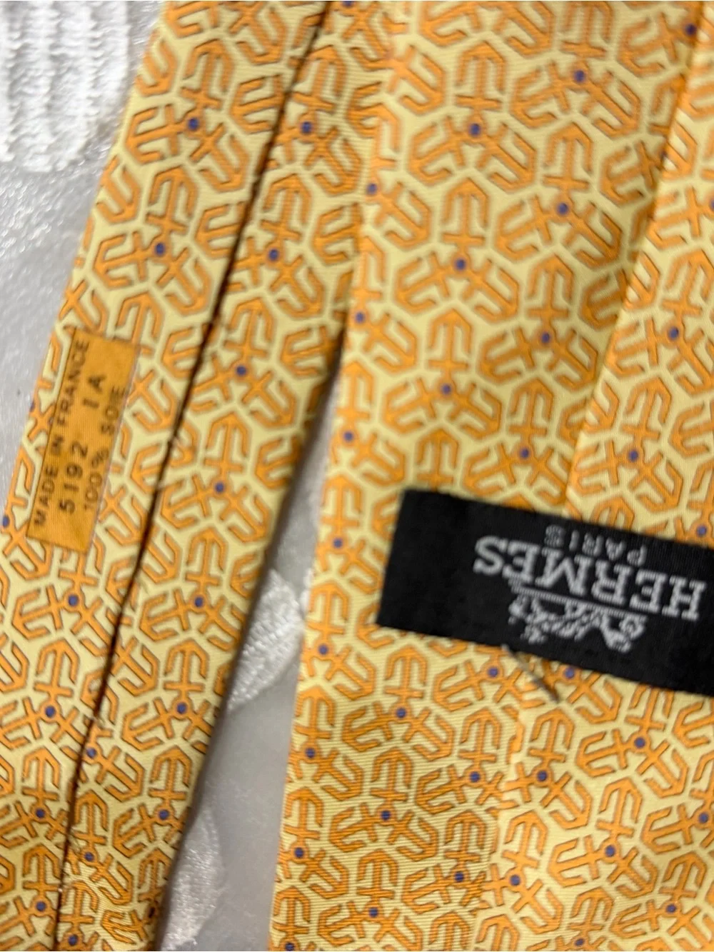 Hermes Yellow Patterned Waist Belt