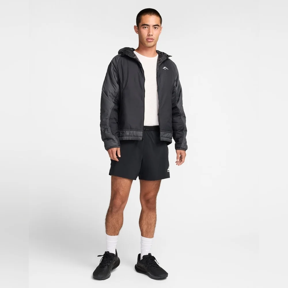 Nike Trail Running Jacket Packable Therma-Fit Black FZ0003-010 Mens Size S