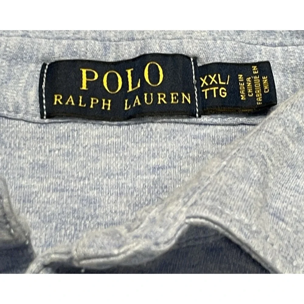 Polo Ralph Lauren Mens XXL Polo Heather Blue Soft Cotton Chese 50