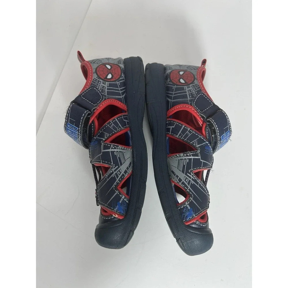 Marvel‎ Spider-Man Boys Sandals Size 1 Light-Up Spiderweb Great Condition