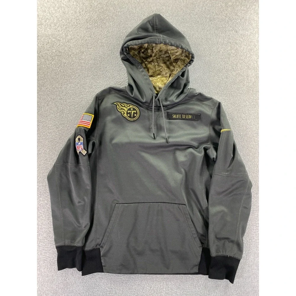 Tennessee Titans Hoodie Mens Small Nike Salute To‎ Service Therma-Fit NFL Camo