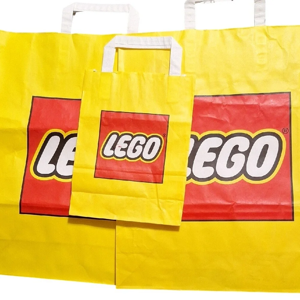 LEGO‎ Bright Yellow Bags with Red Logo