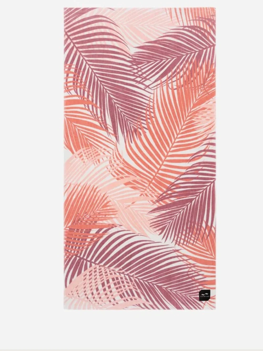 Slowtide Hala Mauve & Blush Palm Print Bath Towel Like New