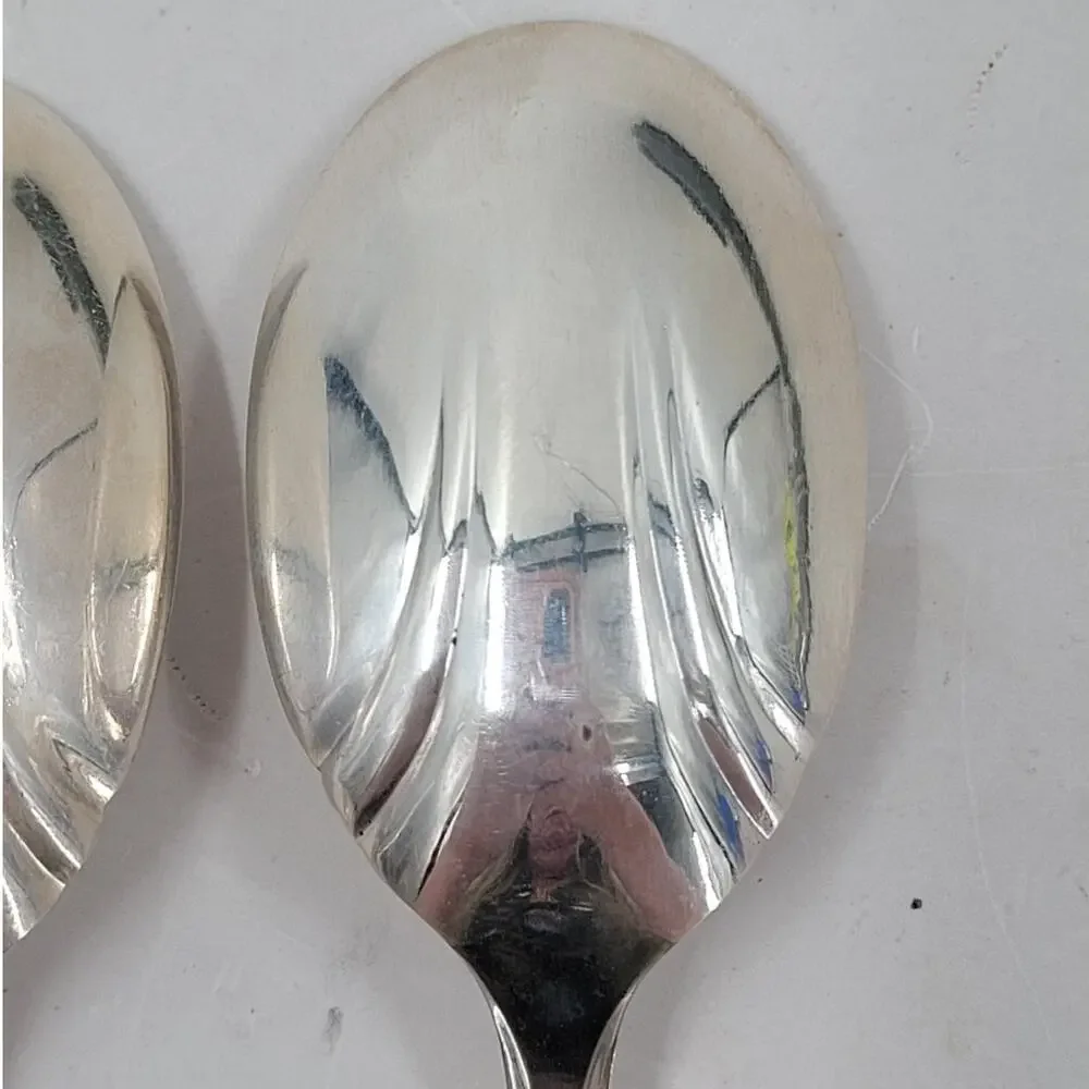 Rogers Brothers Silver Plate‎ Eternally Yours Coquette 2 Sugar Spoons
