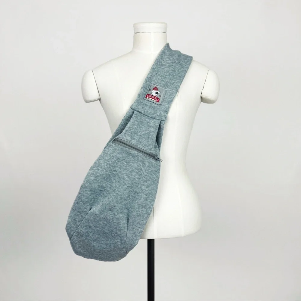 MRELEC Small Cat/Dog Carrier/Sling/Front Pack/Shoulder Bag in Grey and Gingham