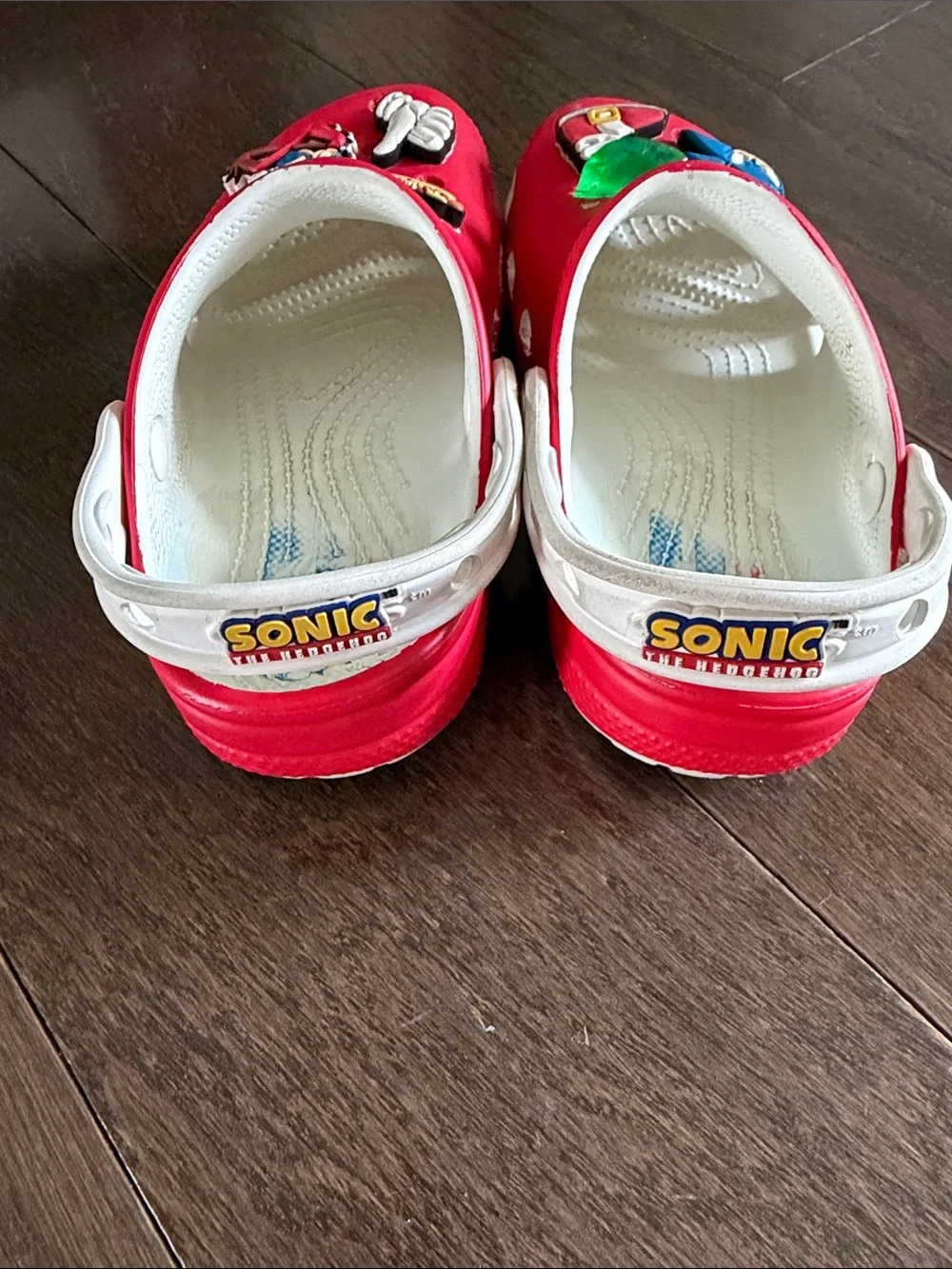 CROCS Kids Red and White Sonic-Themed Water Shoes