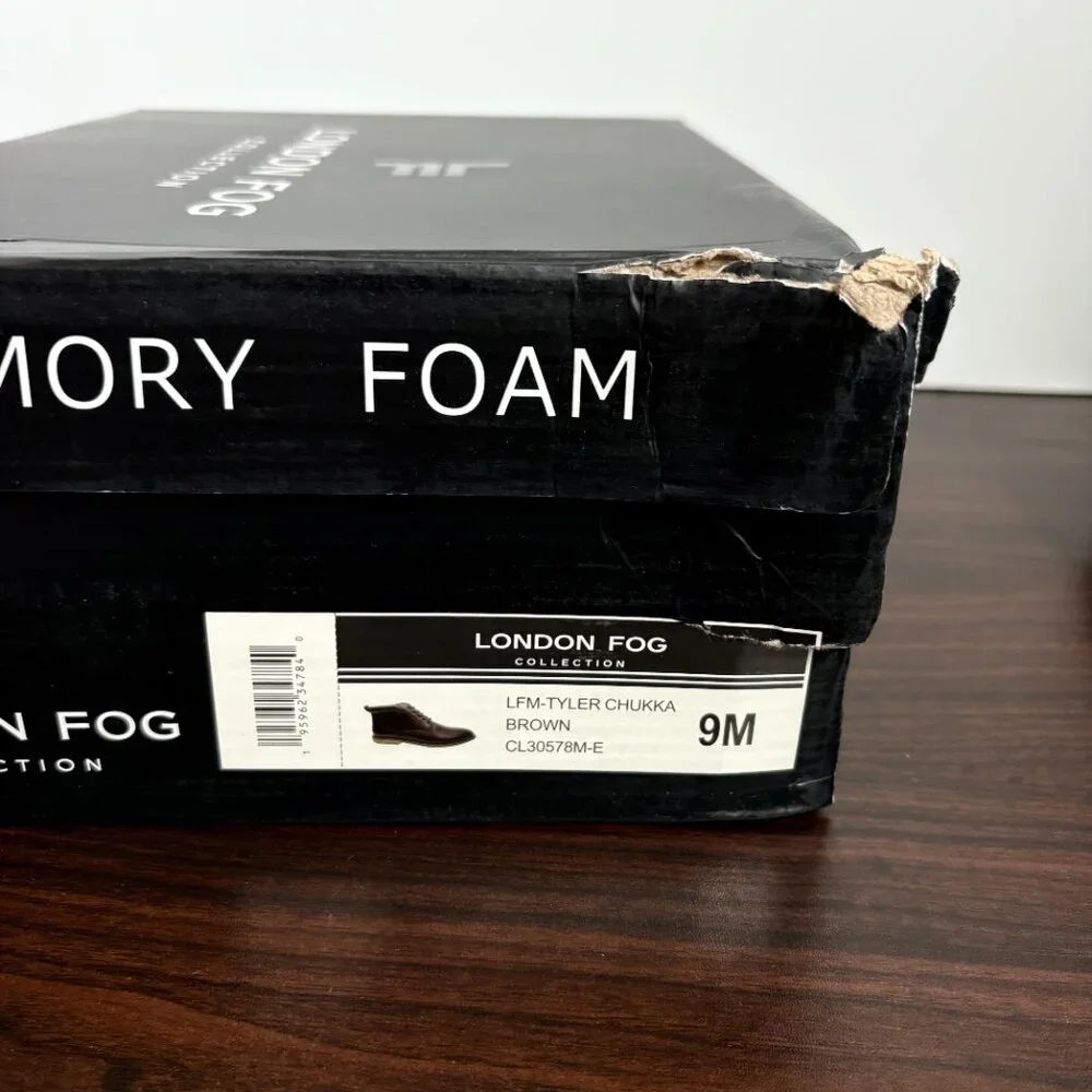 London Fog Collection Memory Foam LFM-Tyler Chukka Brown Office Party 9M