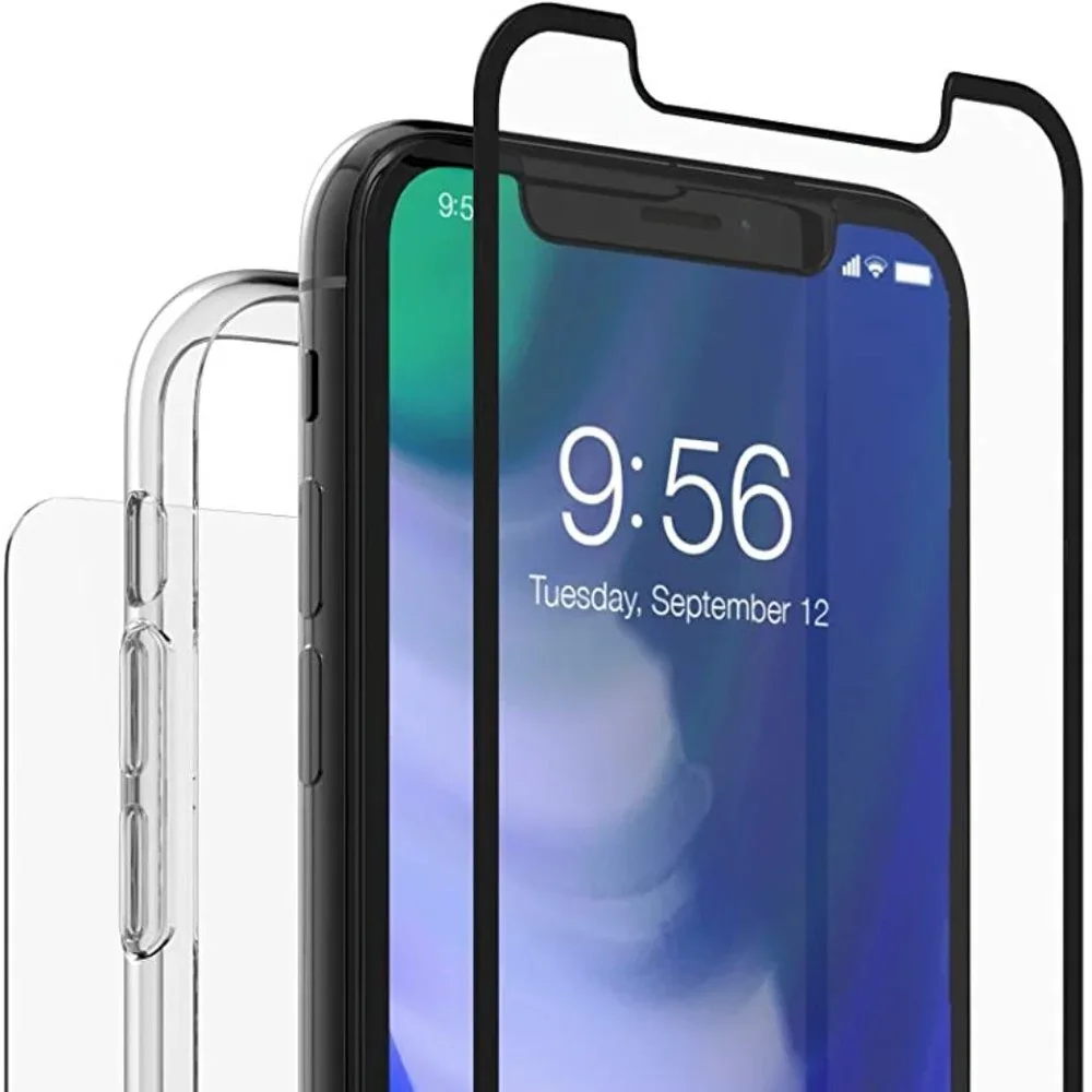 iPhone XS Glass Screen Protector Zagg‎ Premium Front Back Bumper Full Body