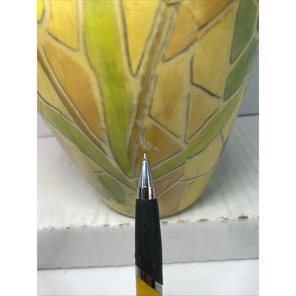 Vintage Mosaic Tulip Vase likely crafted in the 1960s‎ using pottery techniques