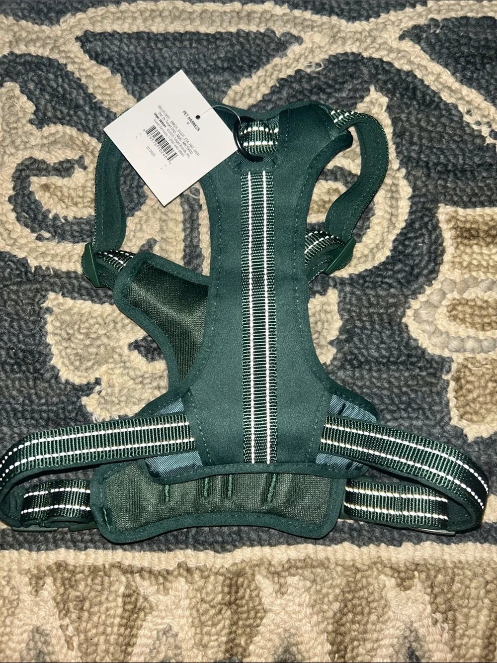 Boots & Barkley Dark Green Padded Dog Harness with Reflective Stripes