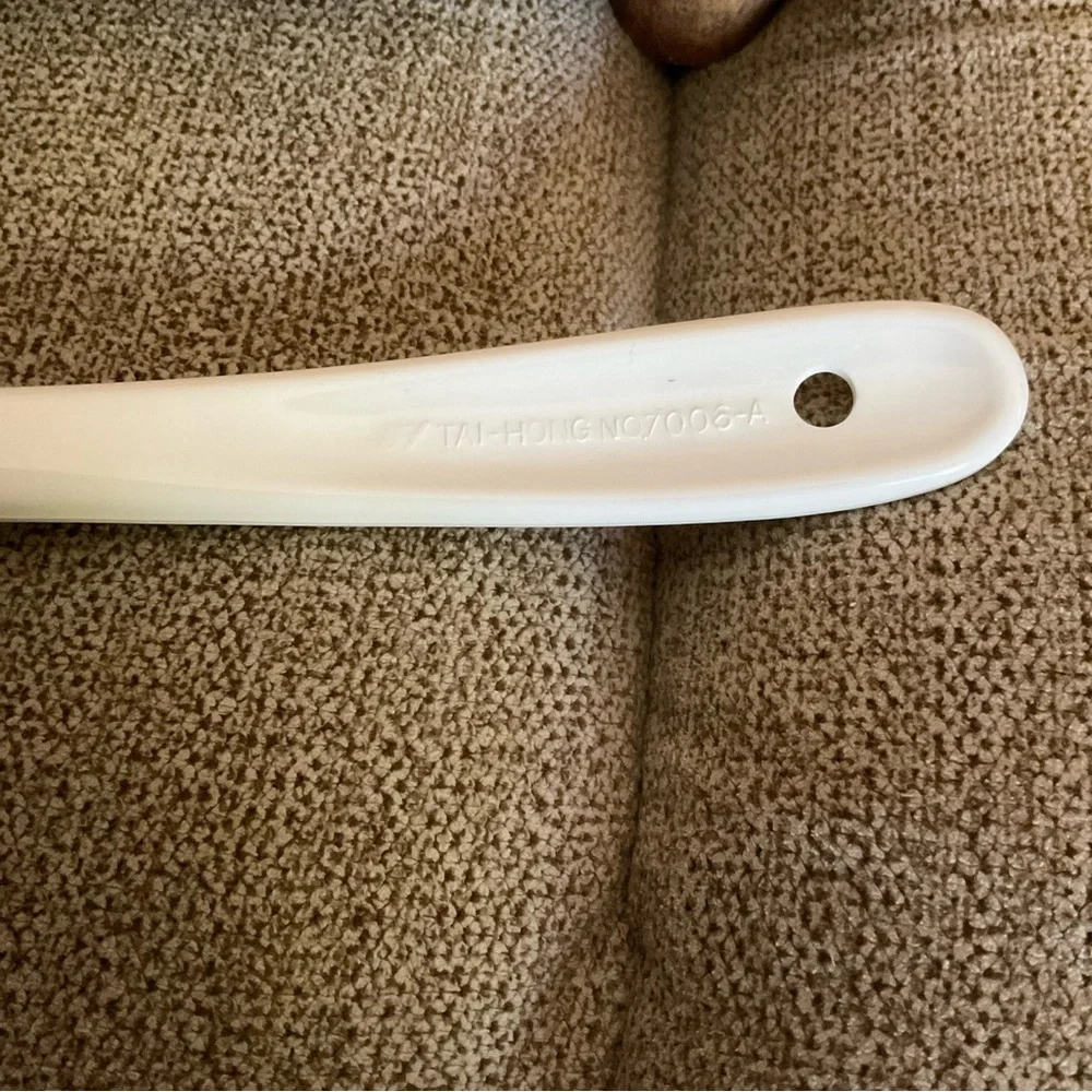 🌸3 for $18🌸 Vintage Melamine Spoon Tai-Hong 7006-A Sm Ladle White Leaf Pattern