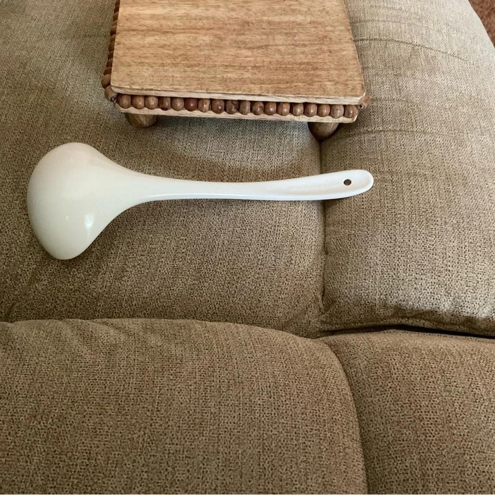 🌸3 for $18🌸 Vintage Melamine Spoon Tai-Hong 7006-A Sm Ladle White Leaf Pattern