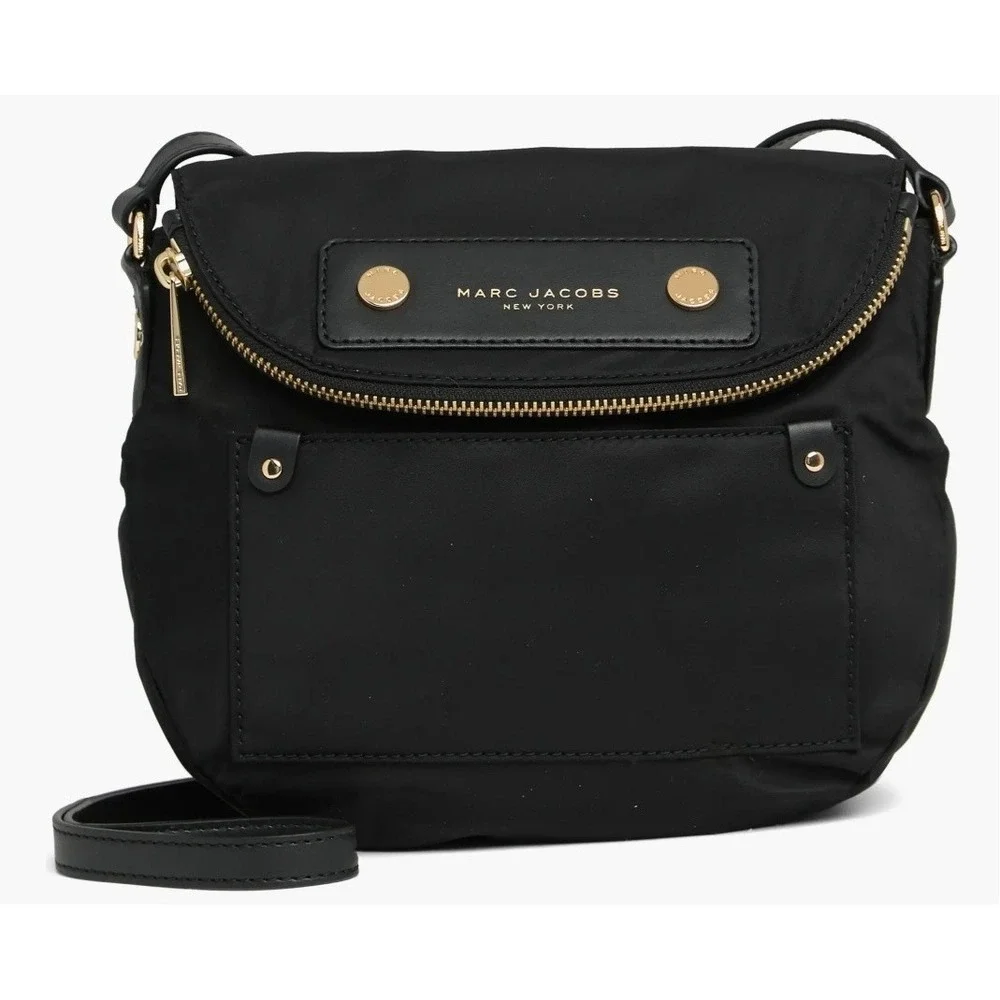 Marc Jacobs Preppy Natasha Nylon Crossbody Bag, Black, 12