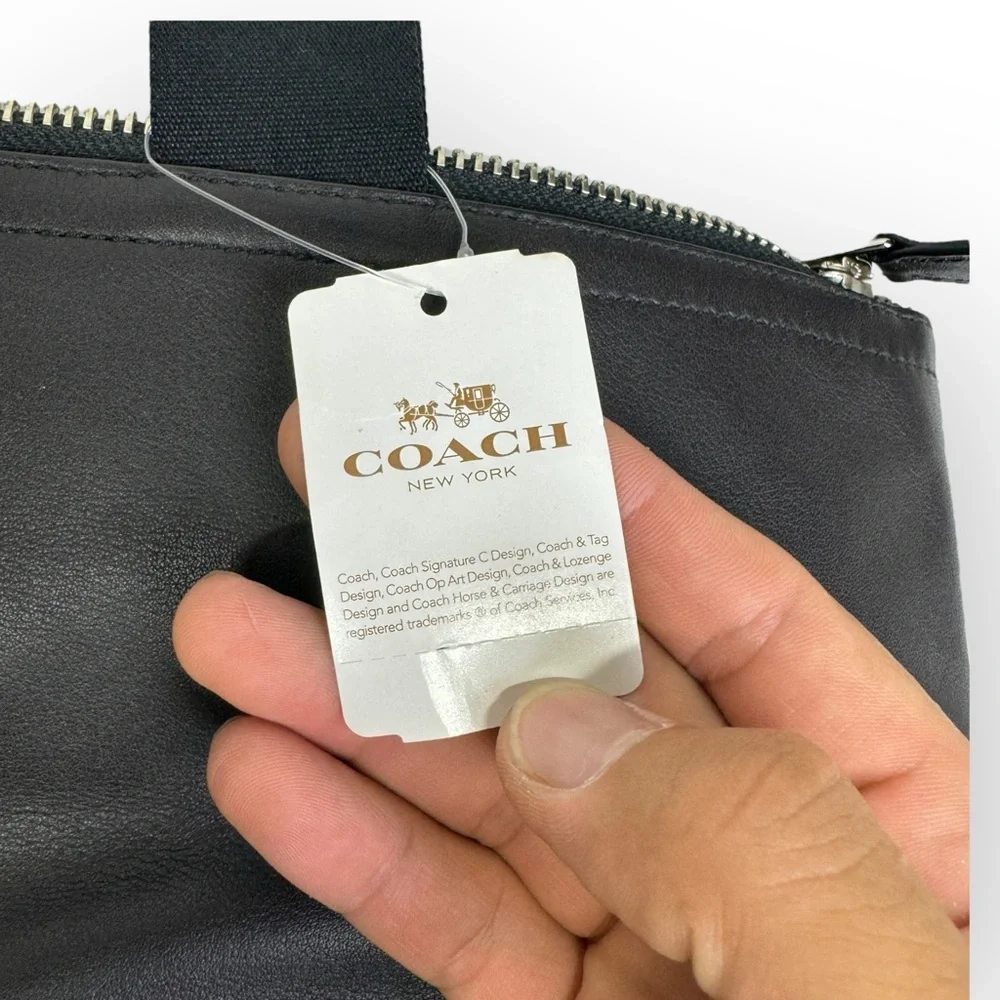 COACH Mens Signature Foldover City Tote 71796 Mahogany Brown New With Tag