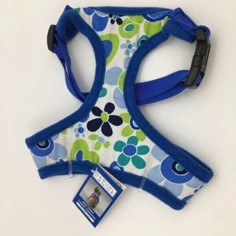 Dog Harness Casual Canine Mod Print Pet Collar Size Medium 16”-22” NEW