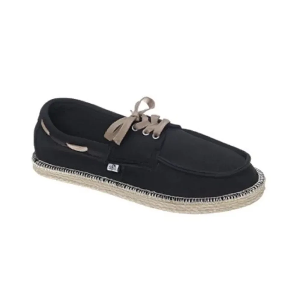 Showaflops Boat Shoes (Black/Natural) 9/10 NWT in packaging‎