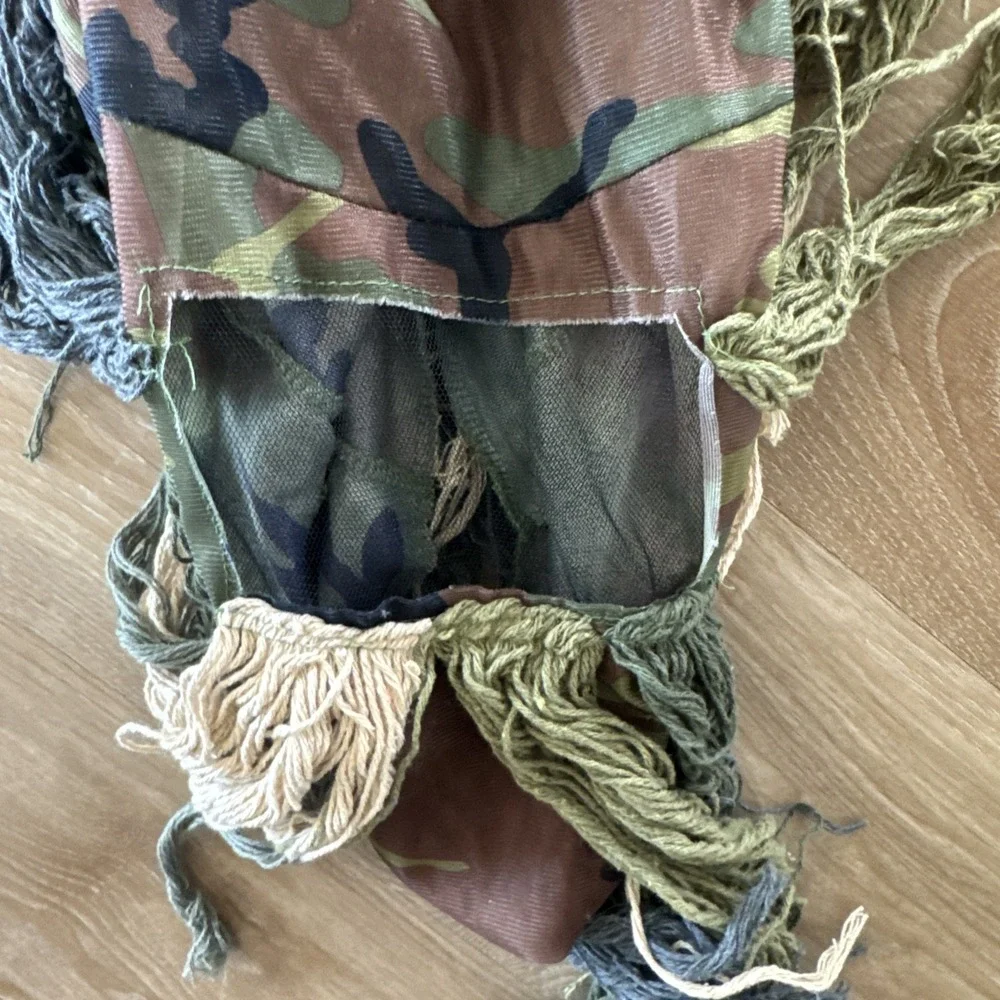 Youth Ghillie Suit Halloween Costume Youth Medium 8-10 Camouflage Pre‎ Owned