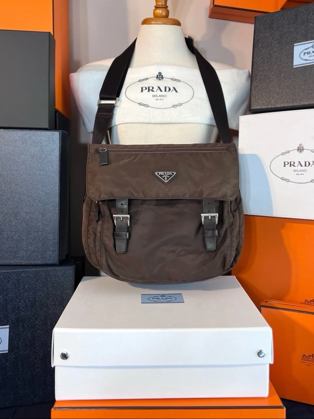 Prada nylon messenger