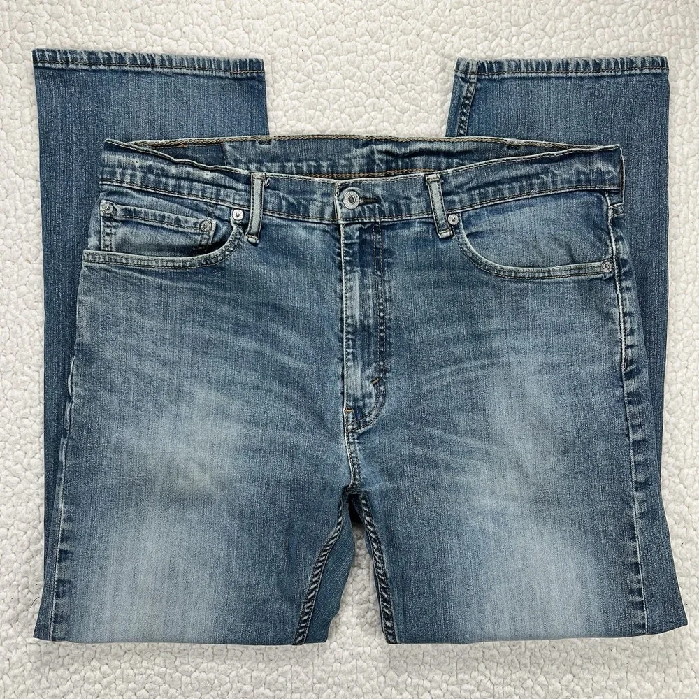 Levi's 505 Jeans Men's 38x30 (Actual 36x28.5) Blue Straight Fit‎ Grunge Casual