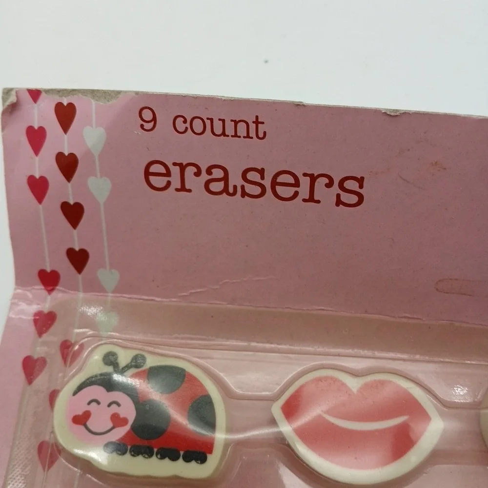 VTG Variety Novelty‎ Erasers Lady Bug 9 Count new trick pencil stationary set