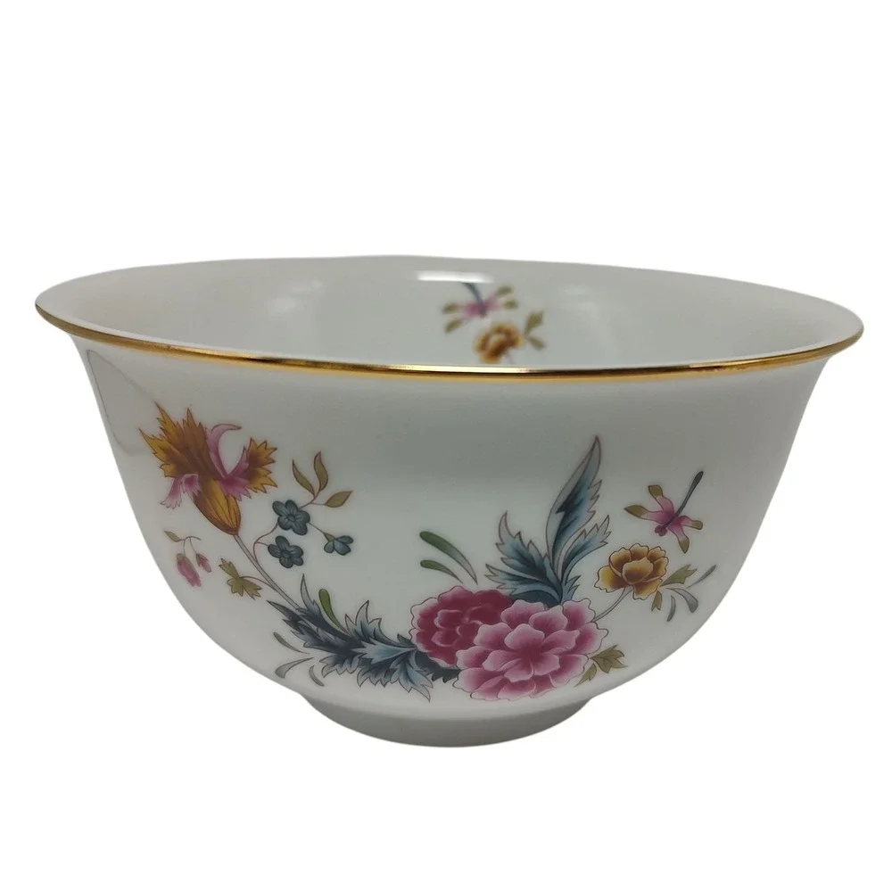 American Avon Heirloom Bowl Independence‎ Day 1981 Porcelain Floral Vintage